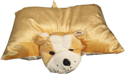 

kaykon Folding Dog Shaped Cushion Pillow - 40 cm(Brown)