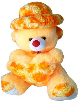 

ATTRACTIVE Seating Teddy Bear with Cap & Heart 1.7 FEET - 51 cm(Yellow)