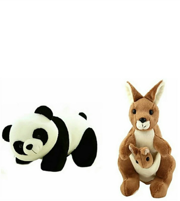 

soniya Enterprises kangaroo 32cm and panda 32cm - 32 cm(Black)