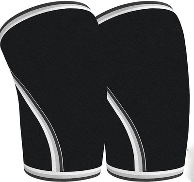 

Amarex 7mm Neoprene Knee Cap Sleeves (1 Pair) Designed For Weightlifting, Powerlifting, CrossFit and Sport Knee, Calf & Thigh Support(Black, Red, Blue, Grey