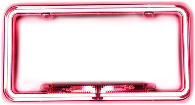 

Speedwav Car Styling License Plate Frame Neon Light Red Car Number Plate(Plastic 22 cm x 3 cm)