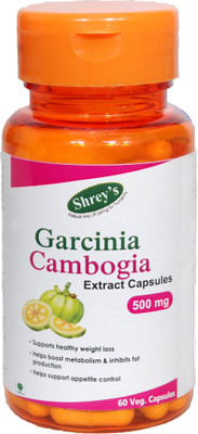 

Shrey's Garcinia Cambogia Extract, Fat Burner, 60 Capsules | Weight Loss Supplement(60 No)