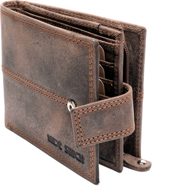 

Hidestitch Men Brown Genuine Leather Wallet(4 Card Slots), Brown-5