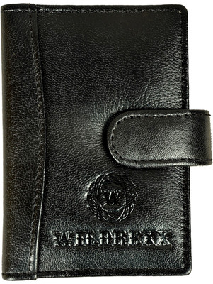 Wildrexx Men Black Genuine Leather Card Holder(18 Card Slots)