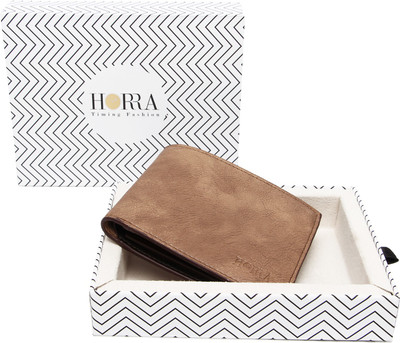 

Horra Men Beige Artificial Leather Wallet(8 Card Slots)