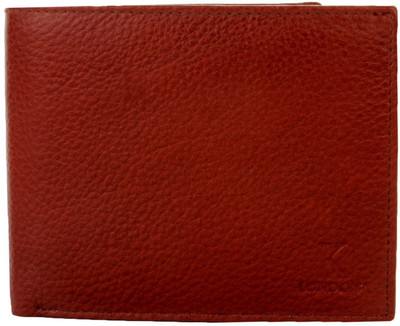 

K London Men Tan Genuine Leather Wallet(7 Card Slots)