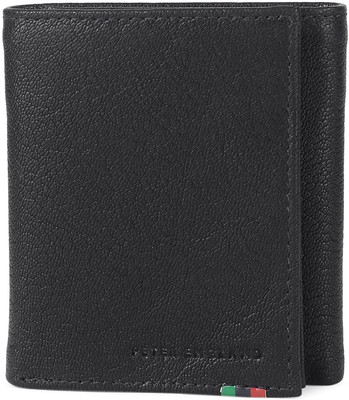 

Peter England Men Casual Black Genuine Leather Wallet(9 Card Slots)