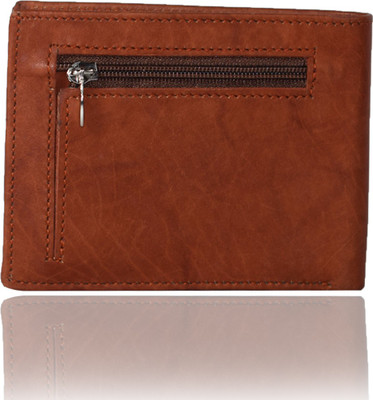 Zeebros Men Brown Genuine Leather Wallet(6 Card Slots), Rust