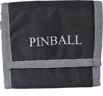

PINBALL Men Black Fabric Wallet(4 Card Slots)