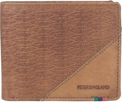 

Peter England Men Tan Genuine Leather Wallet(4 Card Slots)
