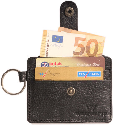 

Wildmount Men Black Genuine Leather Card Holder(4 Card Slots)