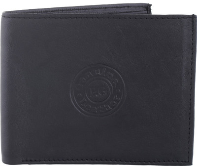 

Husamsons Men Black Genuine Leather Wallet(8 Card Slots)