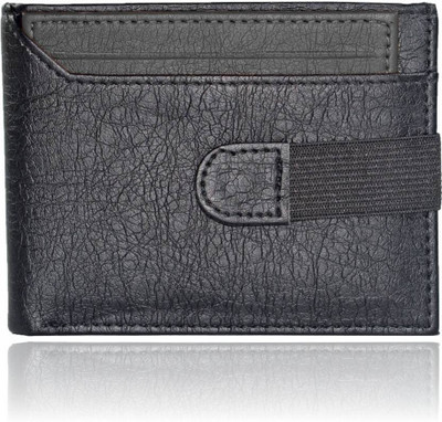 Arrowbee Men Black Artificial Leather Wallet(7 Card Slots)
