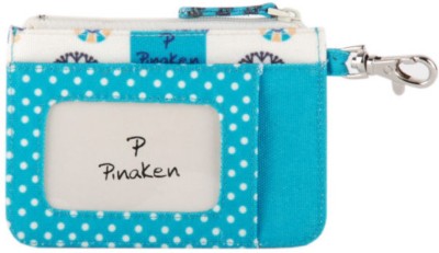 

pinaken Women Multicolor Canvas Wallet(4 Card Slots), Blue