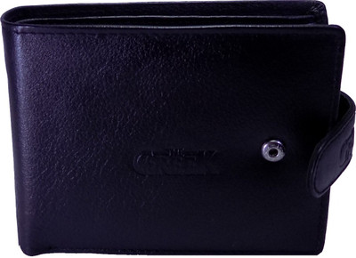 

The GreeK Men Black Genuine Leather Wallet(9 Card Slots)