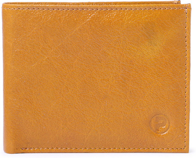

posshusa Men Yellow Genuine Leather Wallet(9 Card Slots)