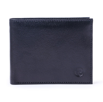 

posshusa Men Black Genuine Leather Wallet(5 Card Slots)