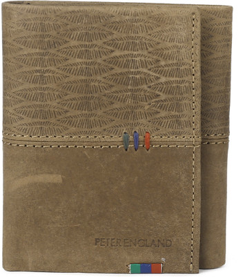 

Peter England Men Brown Genuine Leather Wallet(6 Card Slots), Lt brown