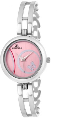 Gesture 105- Pink Butterfly Bracelet Watch  - For Girls   Watches  (Gesture)