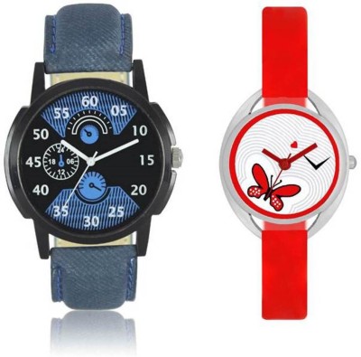 FASHION POOL LOREM MEN'S MOST STUNNING BLUE & BLACK STYLISH MULTI COLOR DIAL GRAPHICS WATCH WITH VALENTIME ULTIMATE OVAL DIAL WATCH WITH BUTTERFLY DIAL GRAPHICS FOR COUPLE COMBO STUNNING BLUE LEATHER BELT WATCH & RED PU BELT WATCH FOR PROFESSIONAL & PARTY WEAR WATCH FOR FESTIVAL COLLECTION Watch  -    Watches  (FASHION POOL)