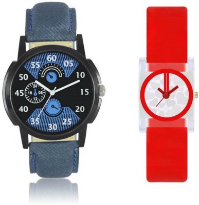 FASHION POOL lorem & valentime most stylish & Elegant super most running blue round dial black & blue dial graphics with square dial peral white water mark dial graphics ladies watch ultimate couple watch for professional & casual wear watch for festival special Watch  - For Boys & Girls   Watches  (FASHION POOL)