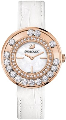 Swarovski Premium 1187023 Crystals White Rose Gold Tone Watch  - For Women   Watches  (Swarovski Premium)