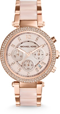 Michael Kors MK5896 Parker Blush Dial Watch  - For Women   Watches  (Michael Kors)