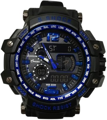 Awiser Dual Time Analog Digital Shock 1/100 Sec Watch  - For Men   Watches  (Awiser)
