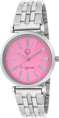 Lugano LG 2045 Pink Dial Metal Watch  - For Women   Watches  (Lugano)