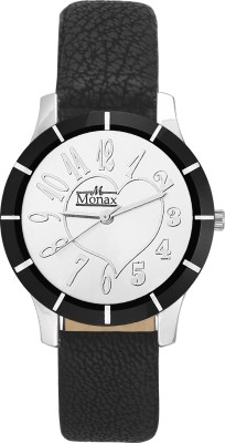 monax MW505 White Dial With Heart Printed Watch  - For Women   Watches  (Monax)