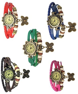 HEZ Multicolour Analog Bracelet Watches pack of 5 Watch  - For Girls   Watches  (HEZ)