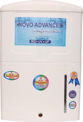 R.K. AQUA FRESH INDIA Novo Advanced 12Ltrs 14Stage 10 L RO + UV + UF Water Purifier(White)