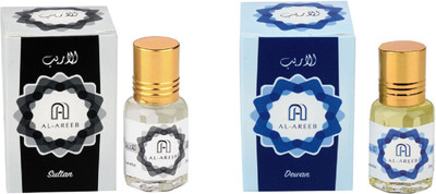

AL AREEB EXCLUSIF SERIES COLLECTION COMBO PACK OF 2 SULTAN ( WHITE OUDH ) & DEWAN Herbal Attar(Oud (agarwood))