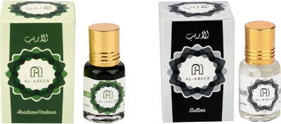 

AL AREEB EXCLUSIF SERIES COLLECTION COMBO PACK OF 2 ARABIAN FIRDAUS & SULTAN ( WHITE OUDH ) Herbal Attar(Jannat ul Firdaus)