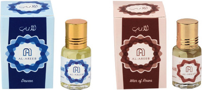 

AL AREEB EXCLUSIF SERIES COLLECTION COMBO PACK OF 2 DEWAN & AKILAH For Men Herbal Attar(Gold Musk)