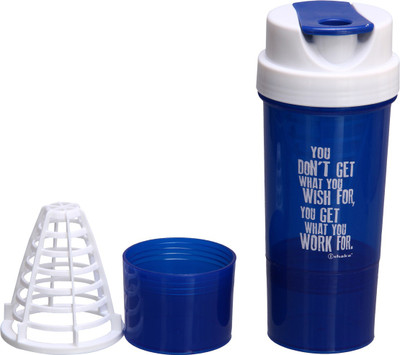 

iShake Blue Body White Cap Tornado gym bottle 500 ml Shaker(Pack of 1, Blue, White)