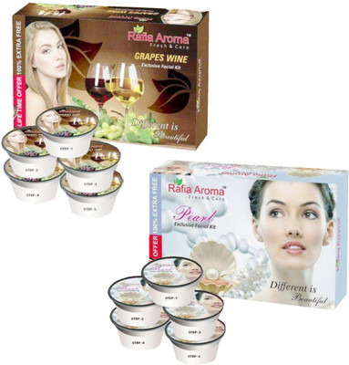 

rafia aroma Wine Pearl Exclusive Facial Kit 660 g(Set of 2)