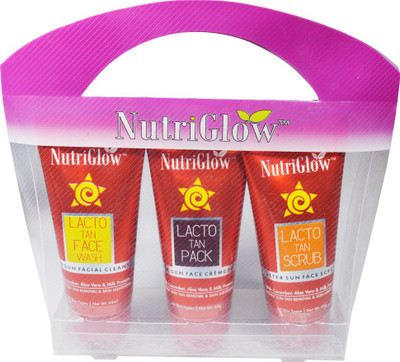 

NutriGlow Combo Pack Lacto Face Wash, Tan Pack, Tan Scrub 195 g(Set of 3)
