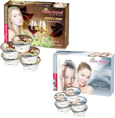 

rafia aroma Wine Silver Exclusive Facial Kit 660 g(Set of 2)