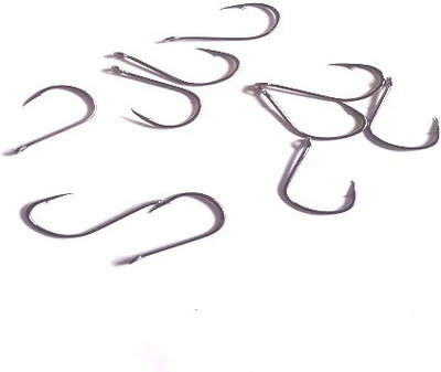 

JUST ONE CLICK 10 pcs carbon Steel hook High carbon Steel Jigs Fishing Lure(Pack of 10 Size 1)