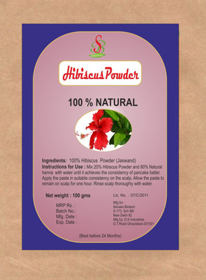 

Sevaka Biotech Herbal Hibiscus Flower Powder 100 gm Hair Color(Red)