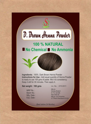 

Sevaka Biotech Natural Dark Brown Henna Powder 100 gm(100 g)