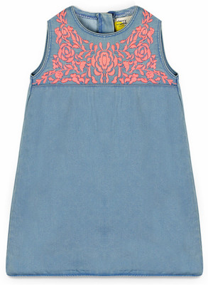 

Cherry Crumble California Girls Midi/Knee Length Casual Dress(Blue, Sleeveless, Blue pink