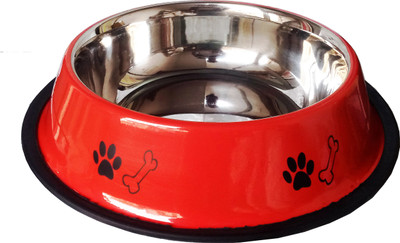 

Petshop7 950 ML Medium Dog Round Stainless Steel Pet Round Stainless Steel Pet Bowl(950 ml Red)
