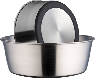 

tinytails Round Stainless Steel Pet Bowl(1892 ml Silver)