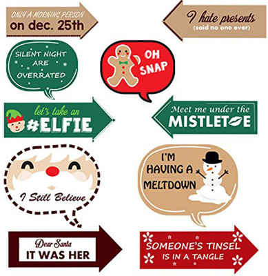 

PARTY PROPZ PHOTOBOOTH PACK OF 10/ CHRISTMAS PARTY DECORATION/CHRISTMAS PARTY SUPPLIES/CHRISTMAS PARTY ACCESSORIES Photo Booth Board(Party)