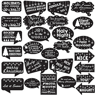 

PARTY PROPZ PHOTOBOOTH PACK OF 27/CHRISTMAS PARTY DECORATION/CHRISTMAS PARTY SUPPLIES/CHRISTMAS PARTY ACCESSORIES Photo Booth Board(Party)