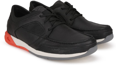 

Clarks Ormand Sail Black Leather Corporate Casuals For Men(Black