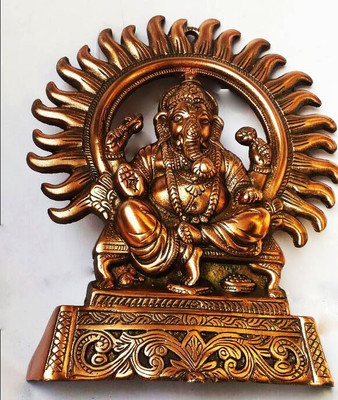 

Craft Mart Ganesha Wall Hanging Statue Decorative Showpiece - 25 cm(Aluminium, Copper, Brown)