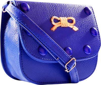 

easy dealss Girls Casual Blue PU Sling Bag